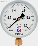 Подробнее... Манометры общетехнические ТМ-510 М2 10 кгс/см2 серии 10 радиальный эконом серия Росма(ТМ510Р.00(0...1МПа)-M20-1,5-М20)