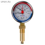 Подробнее... Термоманометр Экомера МД04-80мм 0..1,6МПа 0..120С G1\4 L=40 mm с переходником на G1\2