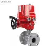 Подробнее... Кран шаровой LD КШ.Ц.Ф.Э.080.016.Н/П.02 Ду80 Ру16 фланцевый стандартнопроходной с электроприводом DN.ru EX-016 220В